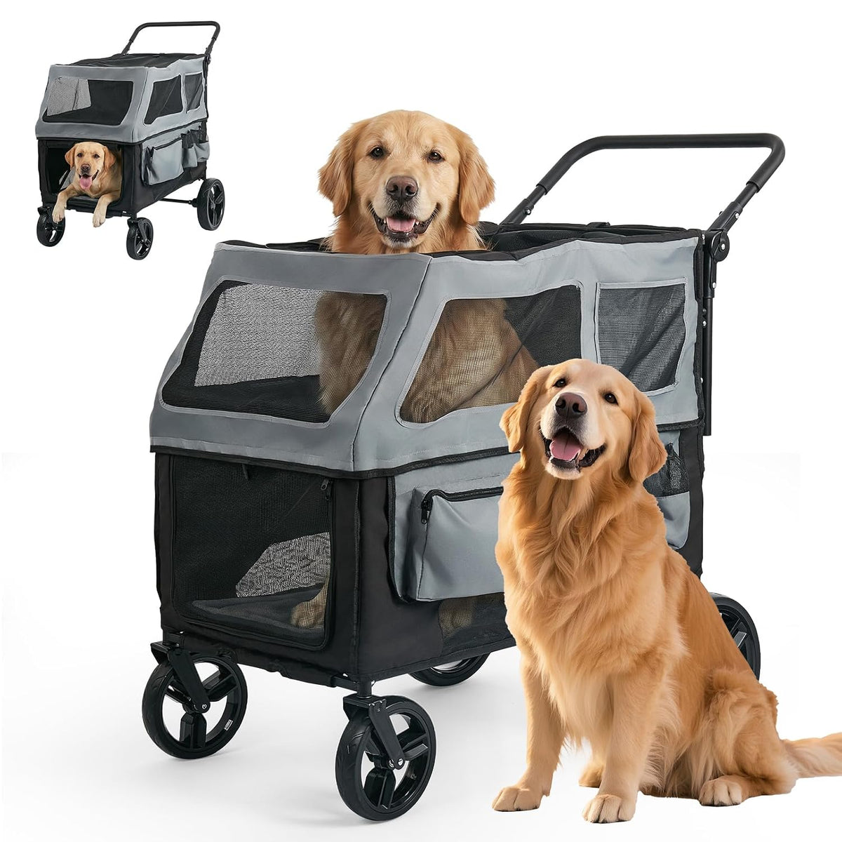 large dog stroller for medium & large dogs, main product view