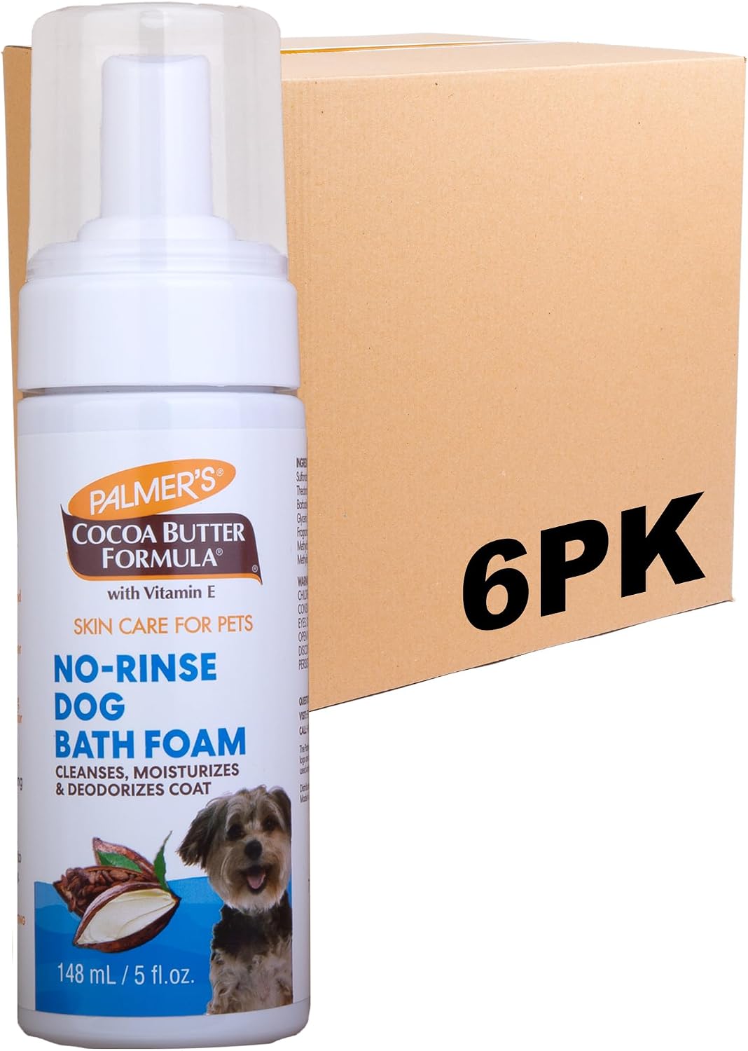 palmer's for pets waterless bath foam with cocoa, main product view