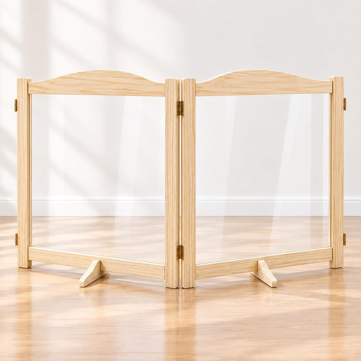 torontokyo wooden dog playpen, 2-panel foldable dog fence, main product view