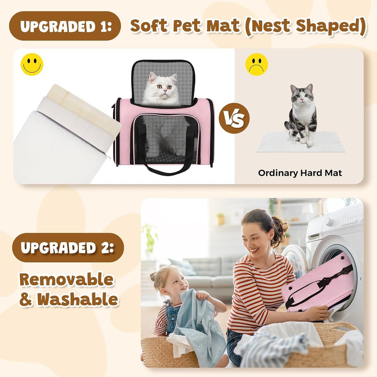 large cat carrier soft up to 28 lbs, side view