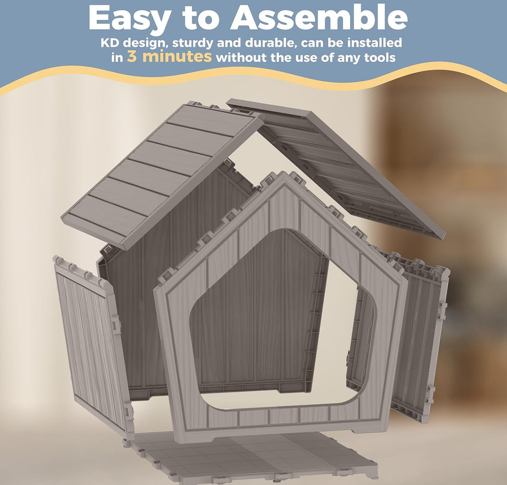 dog house indoor outdoor puppy kennel animal shelter showing dimensions