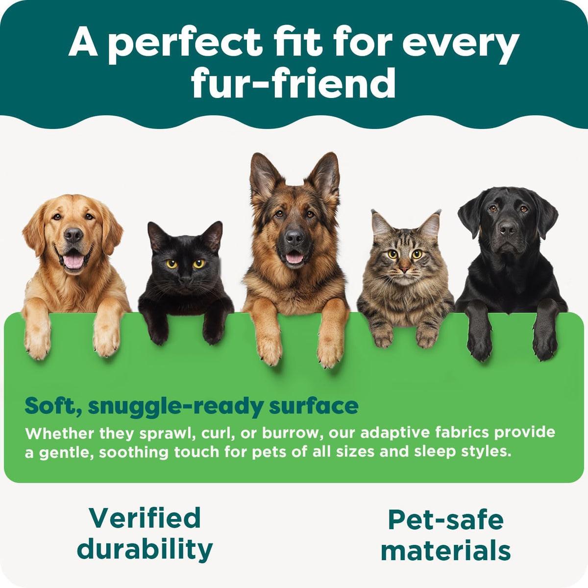 furhaven water-resistant orthopedic dog bed for large dogs, front angle view