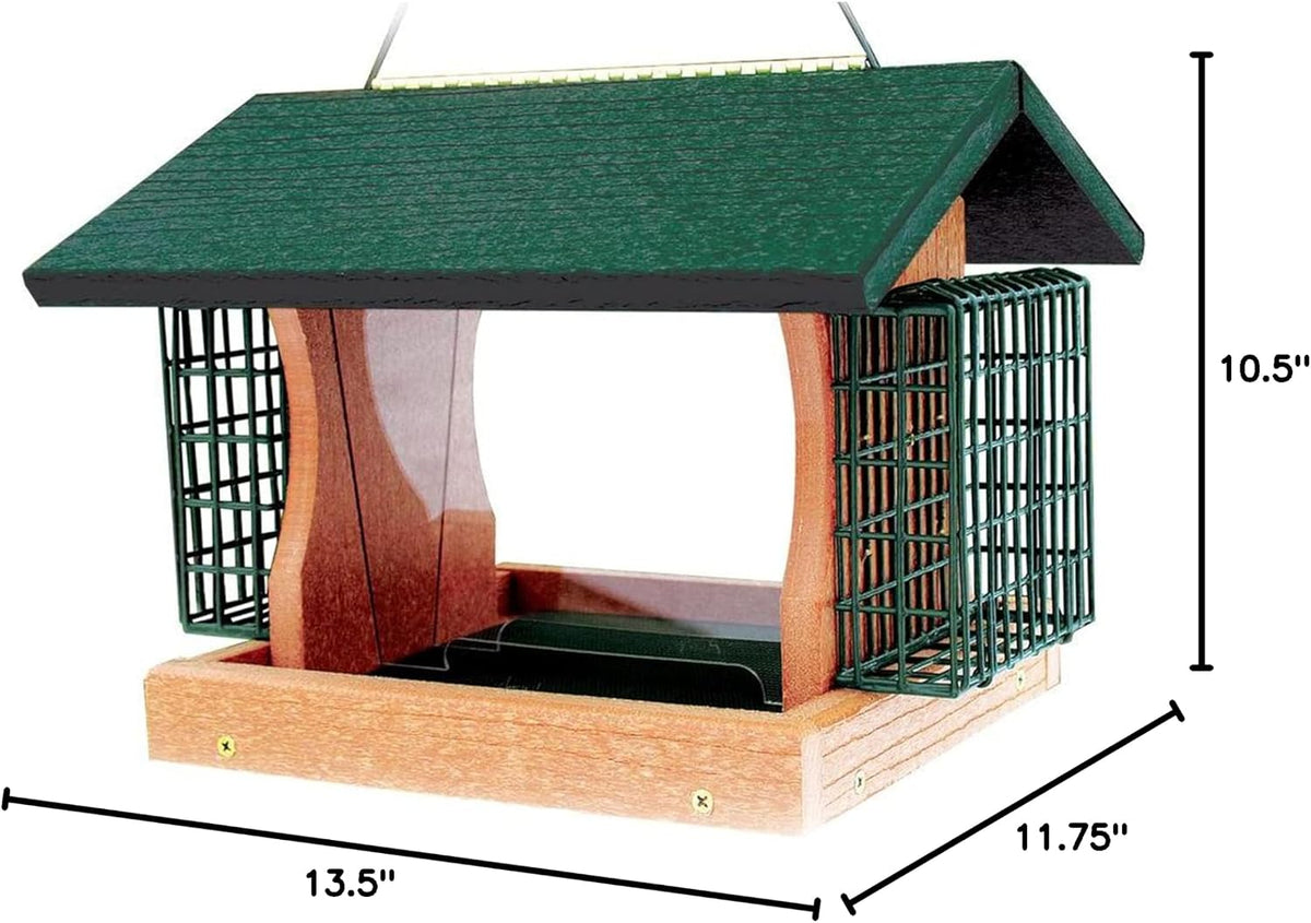 woodlink going green large premier bird feeder with, close-up detail