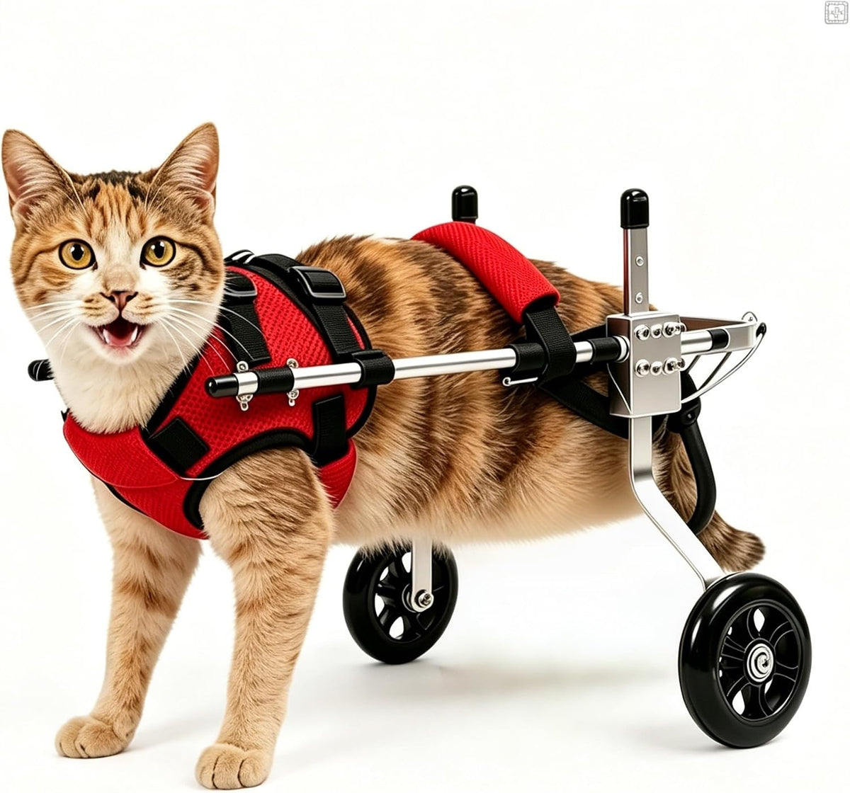 cat wheelchair adjustable 2 wheels pet wheelchair lightweight, main product view