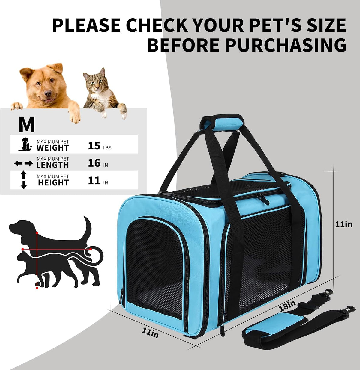 carriers soft-sided pet carrier large carrier for medium, side view