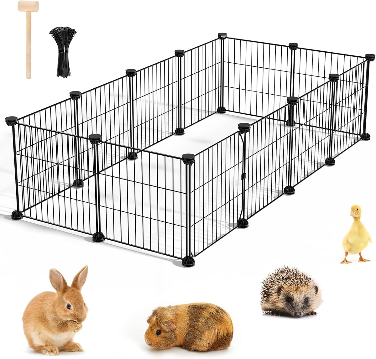bucatstate 12 panels guinea pig playpen, rabbit playpen, main product view