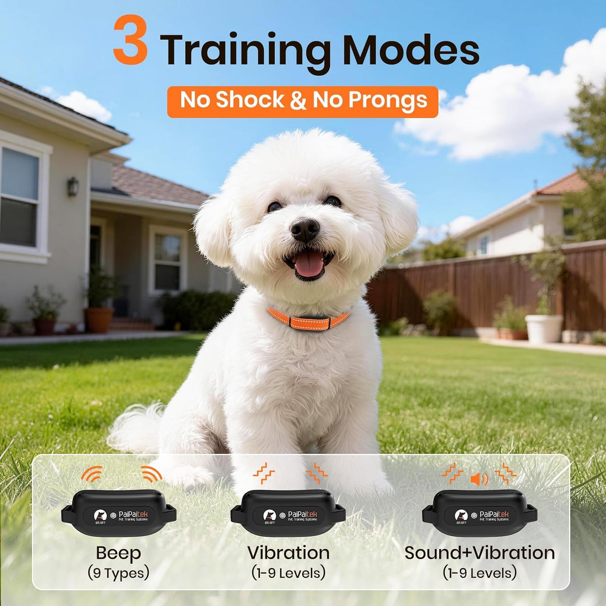 dog vibration collar with controller for 2 dogs, close-up detail