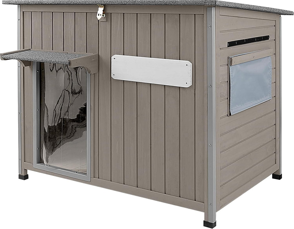 petscosset 43.3" l large outdoor dog house weatherproof, main product view