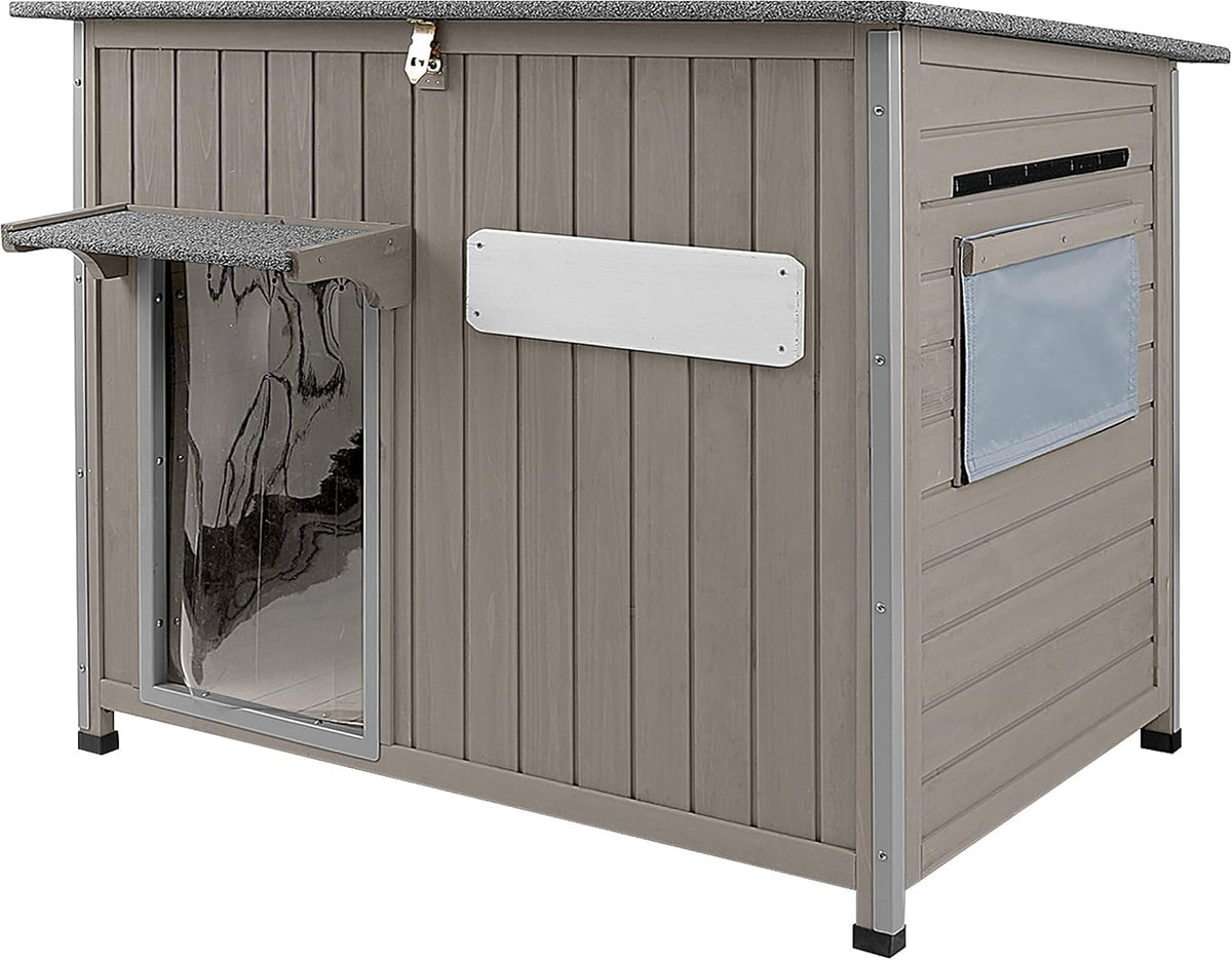 petscosset 43.3" l large outdoor dog house weatherproof, main product view