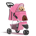 foldable 3-wheel pet stroller for dogs & cats, main product view