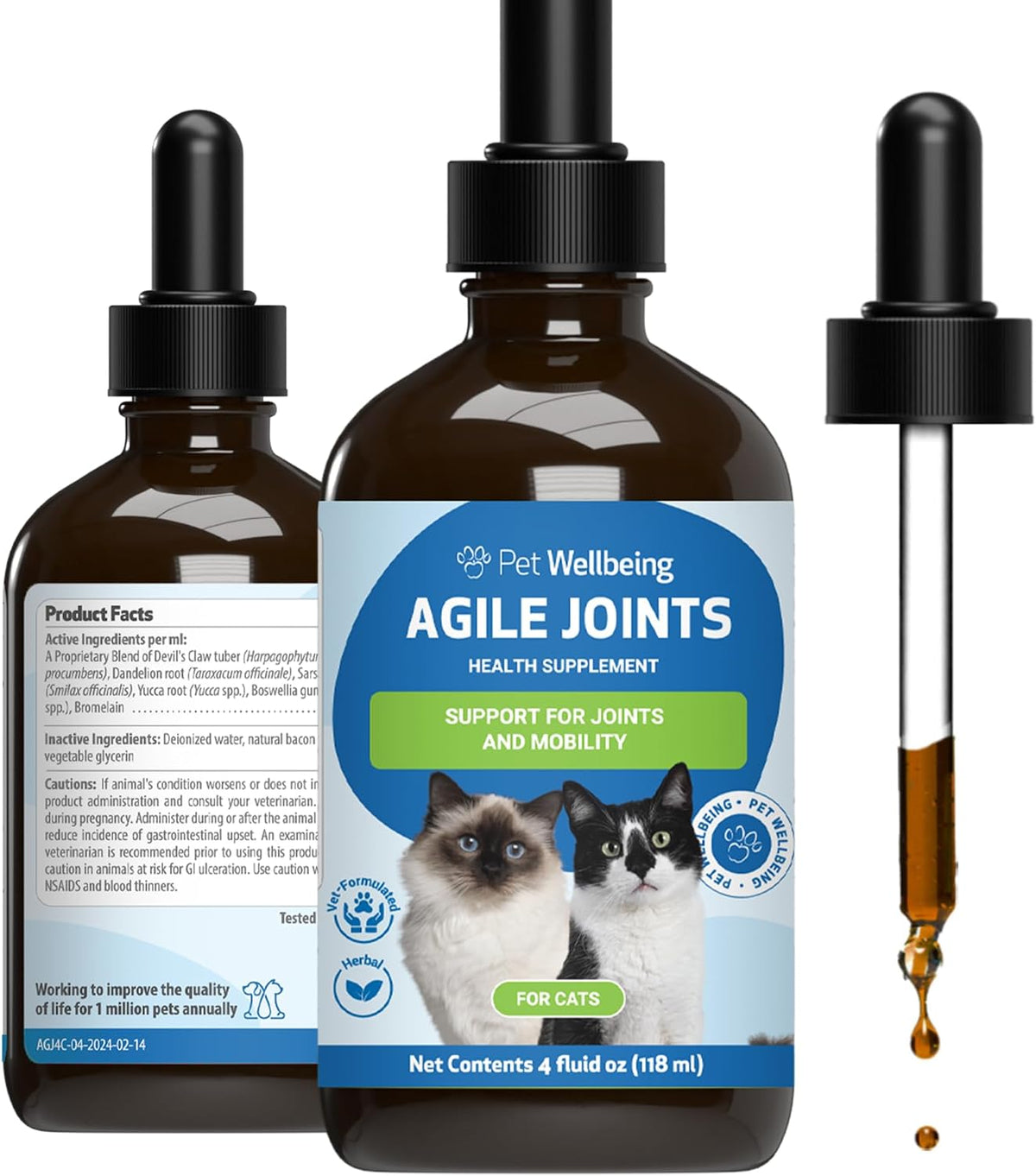 pet wellbeing agile joints for cats - hip, main product view
