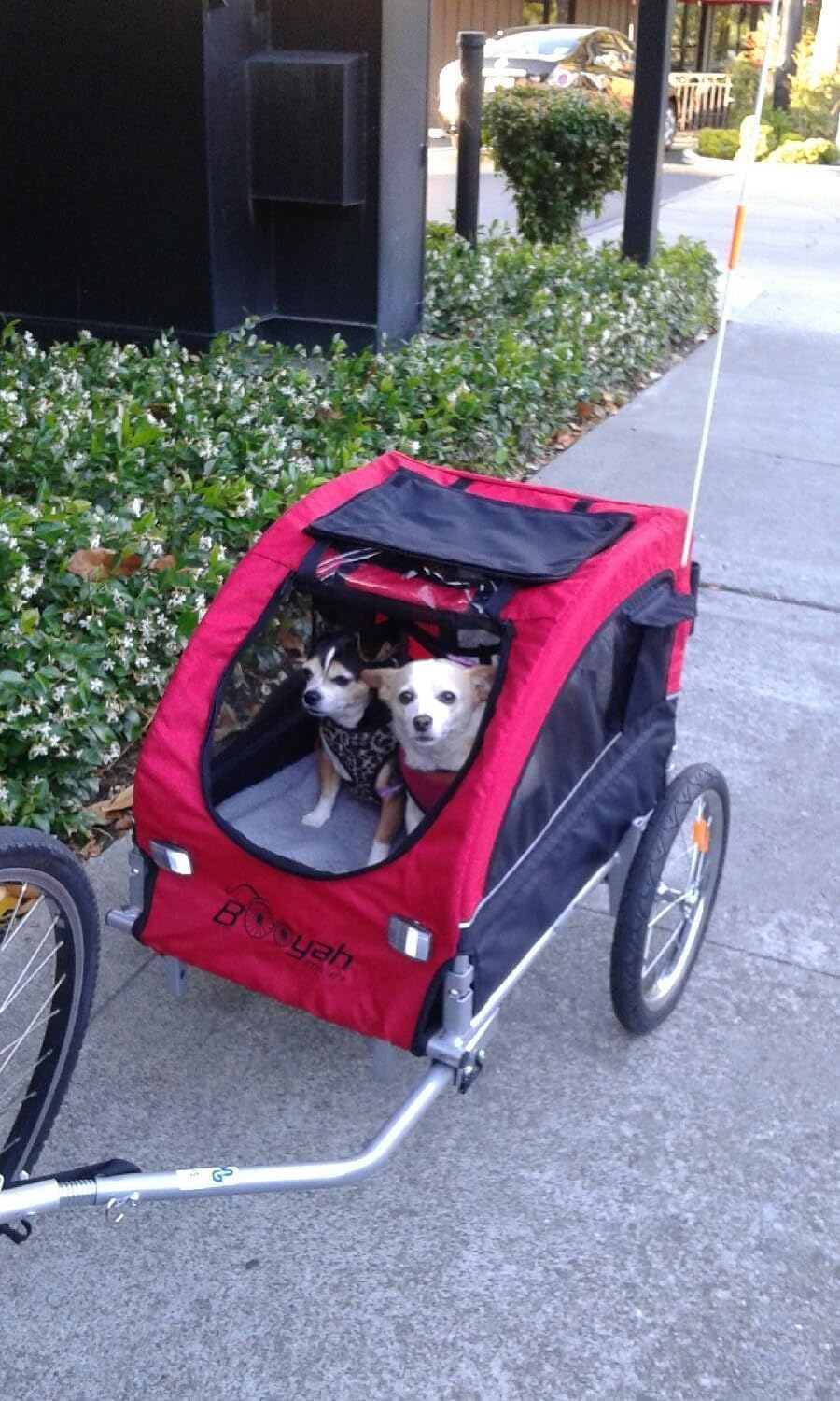 booyah medium dog stroller & pet bike trailer, front angle view