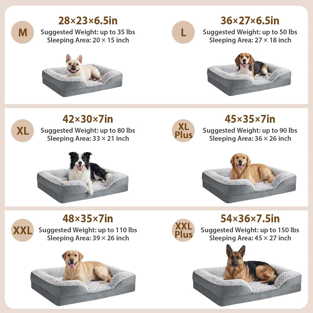 lextro washable orthopedic dog bed, waterproof couch for, package contents