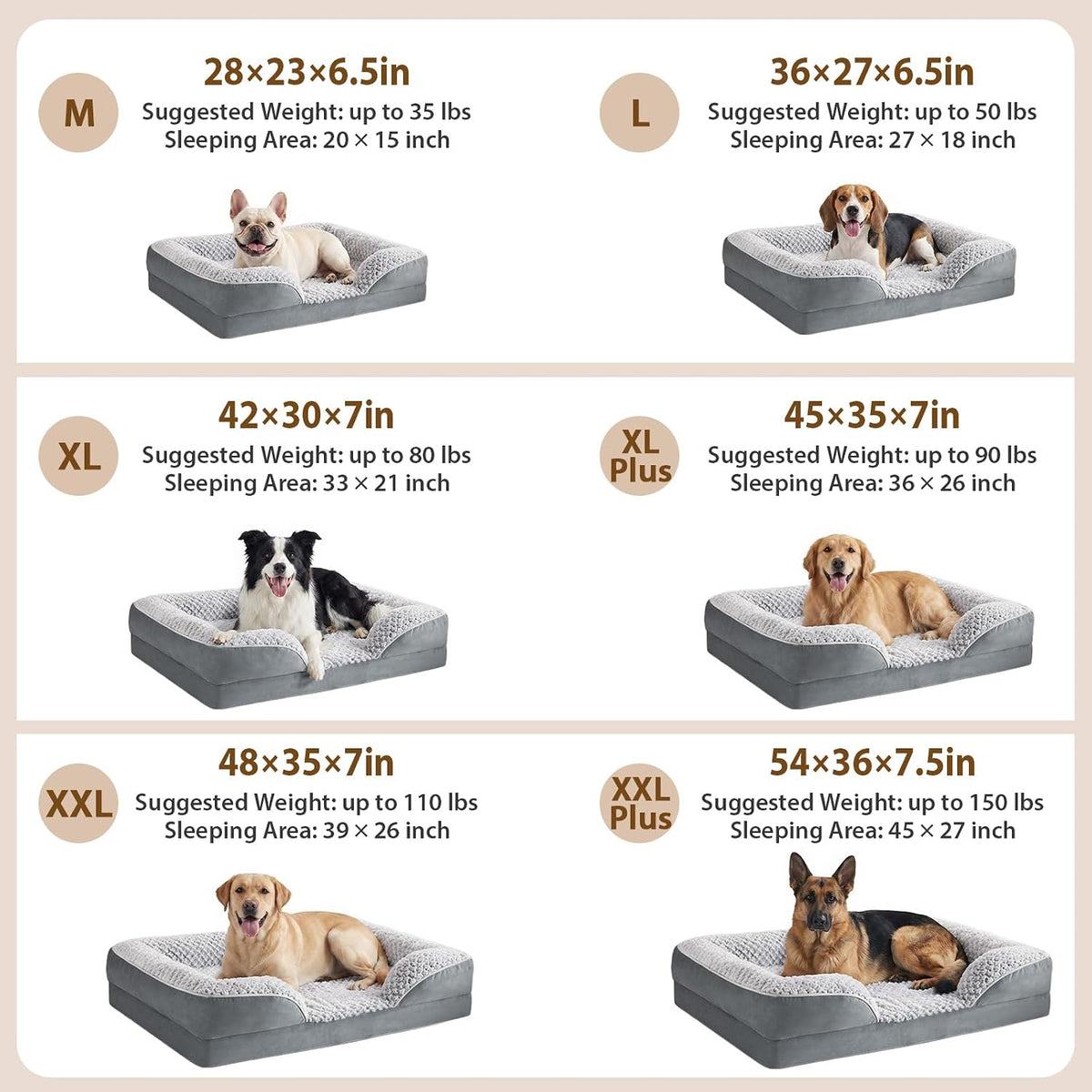 lextro washable orthopedic dog bed, waterproof couch for, package contents