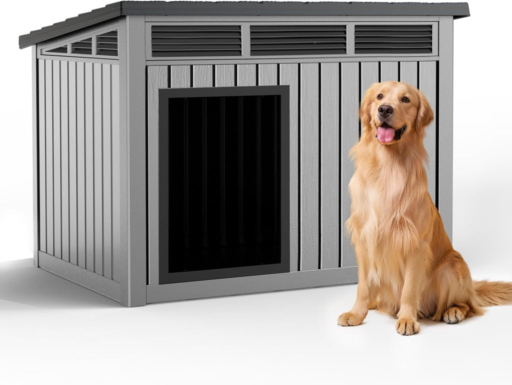 drato dog house, weatherproof resin outdoor dog house, main product view