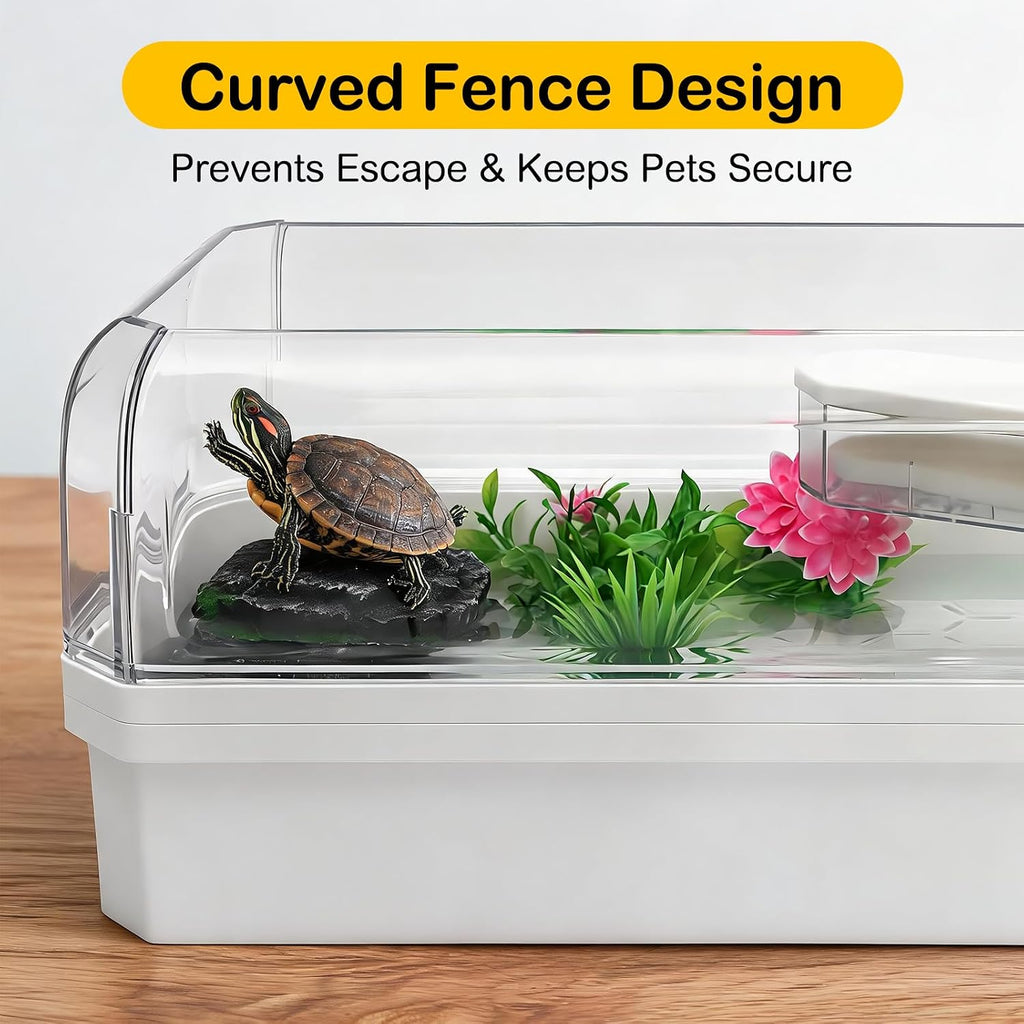 turtle tank kit with rain arm for red, side view