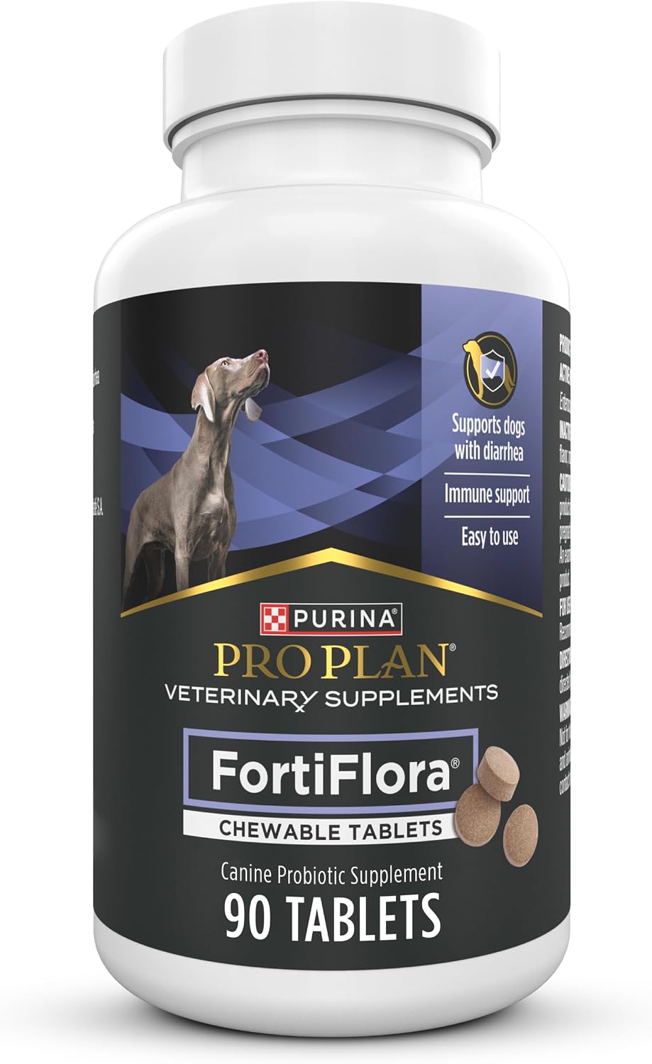 purina pro plan veterinary supplements fortiflora chewable dog shown in use