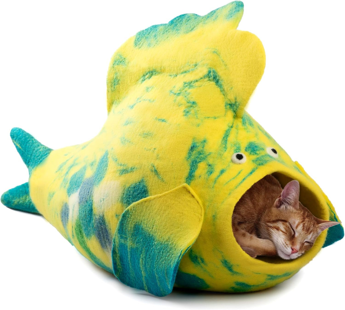 luxurious merino wool cat cave - foldable hideaway, main product view