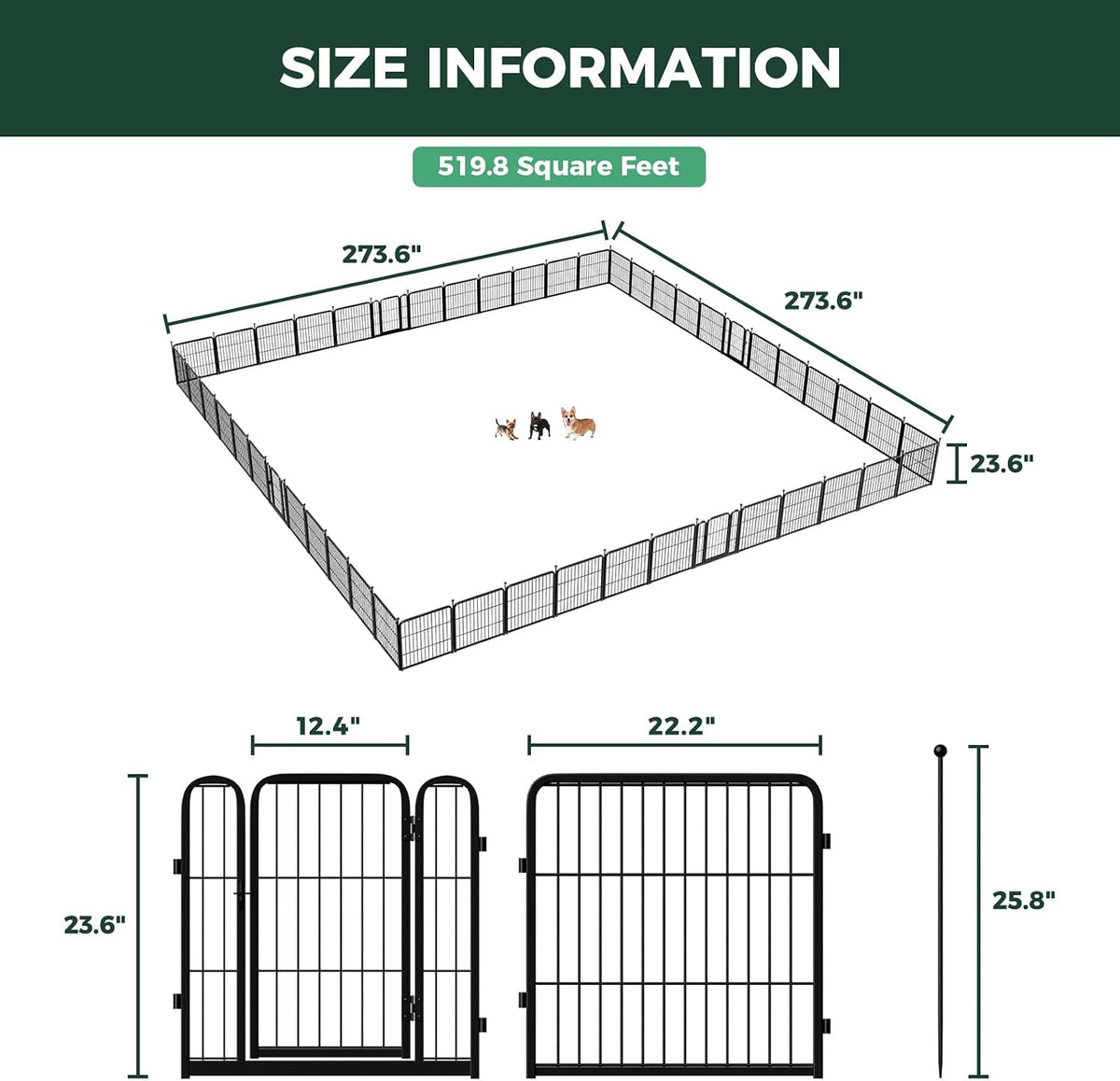 fxw rollick dog playpen, indoor, yard & rv, package contents