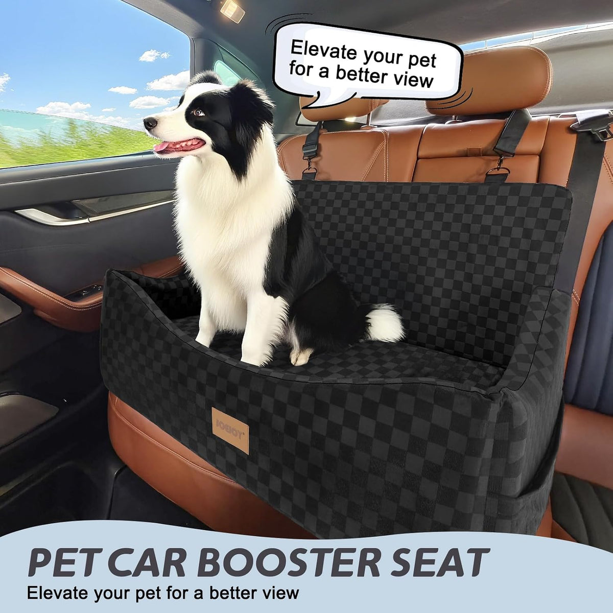 joejoy dog car seat for medium/large dogs shown in use