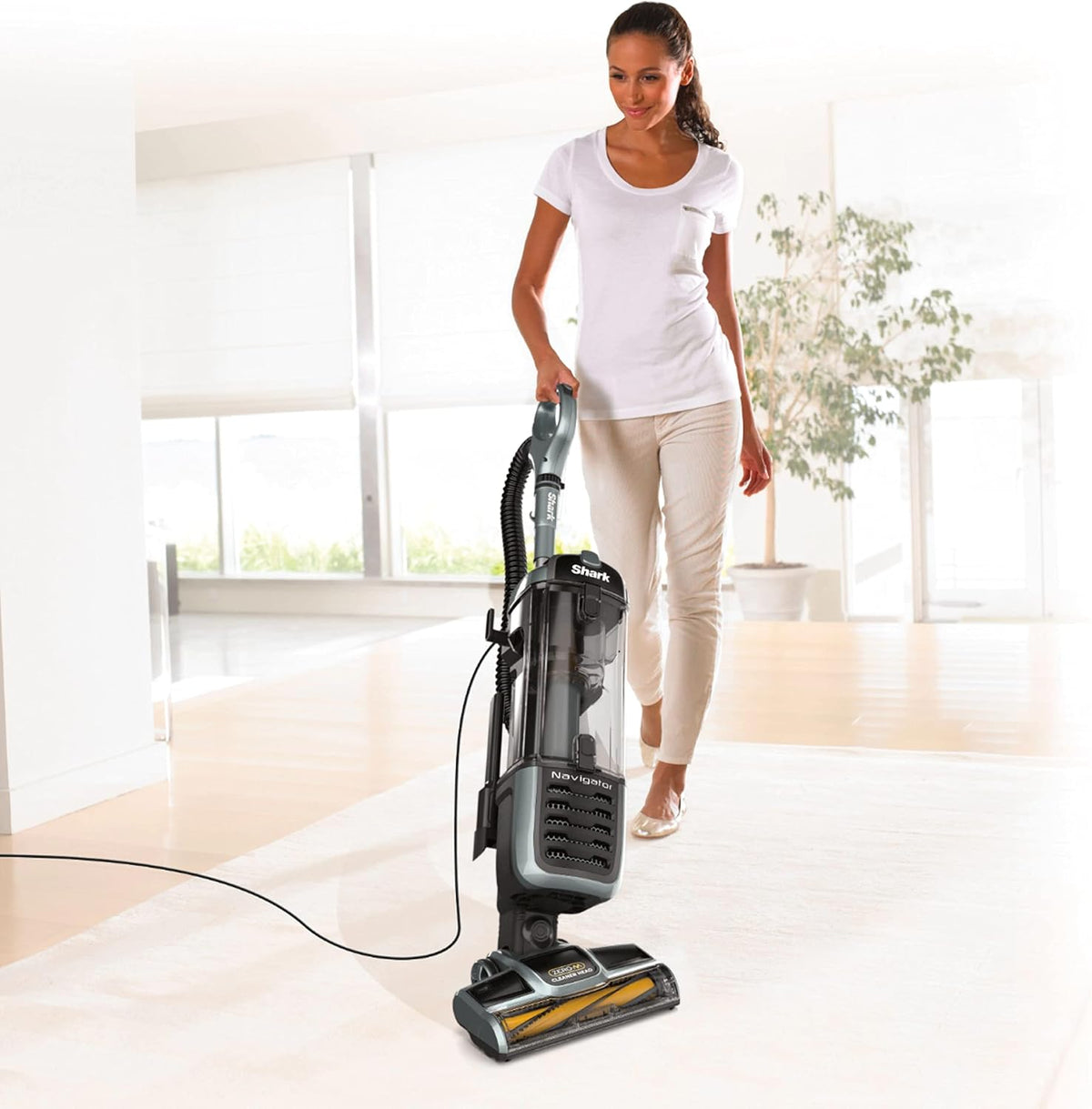 shark zu62 navigator zero-m self-cleaning brushroll pet pro shown in use