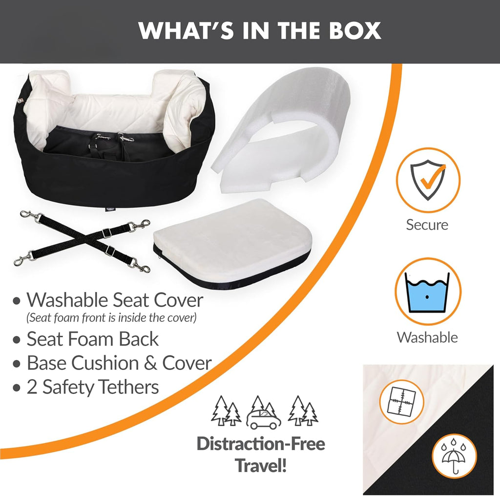 k&h bucket booster dog car seat, cat &, side view