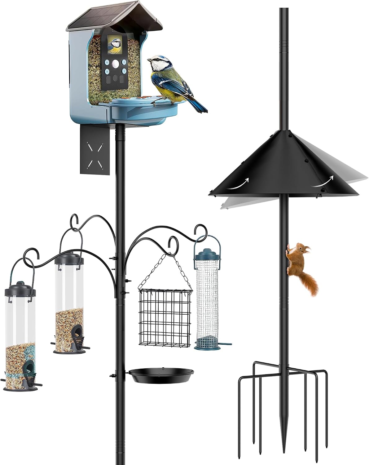 bird feeder pole 92 inch, bird squirrel proof, main product view