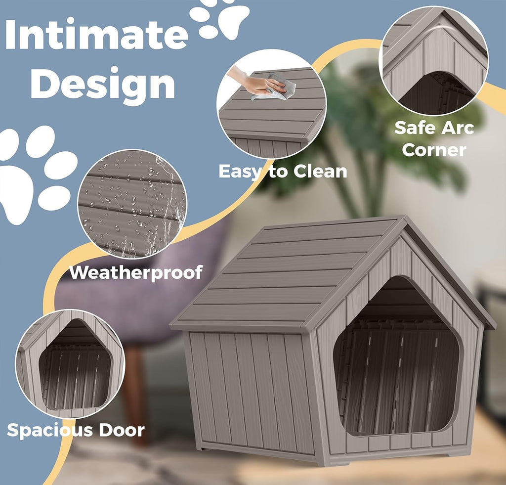 dog house indoor outdoor puppy kennel animal shelter, side view