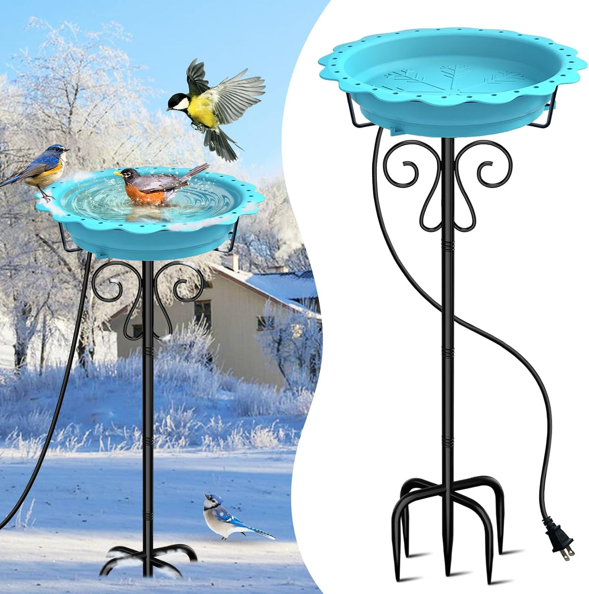 100w heated bird bath for outdoors, heated birdbath, main product view