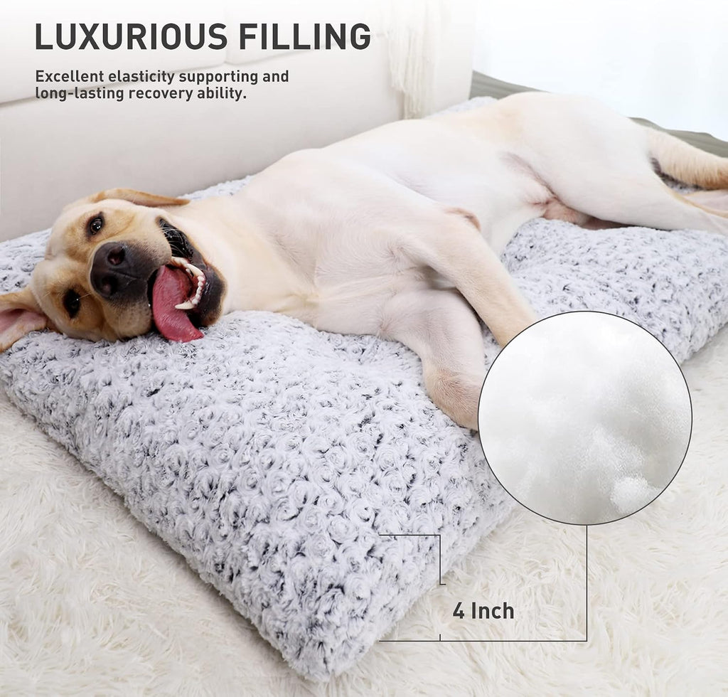 ksiia washable dog beds large sized dog crate, close-up detail