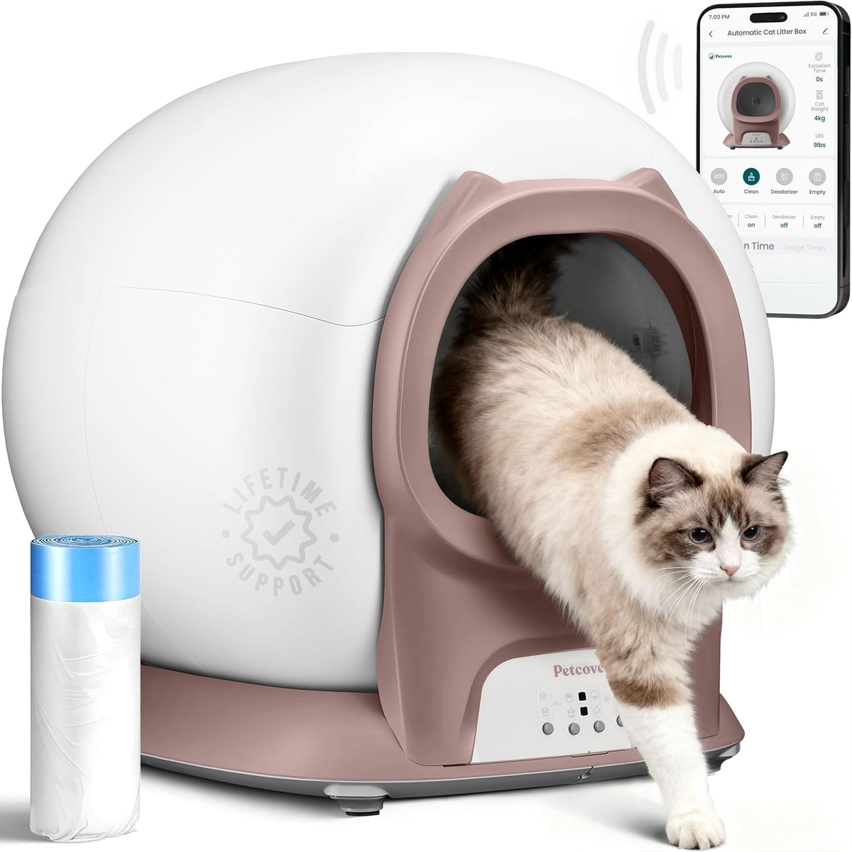 petcove purrtek automatic litter box self cleaning 5ghz, main product view