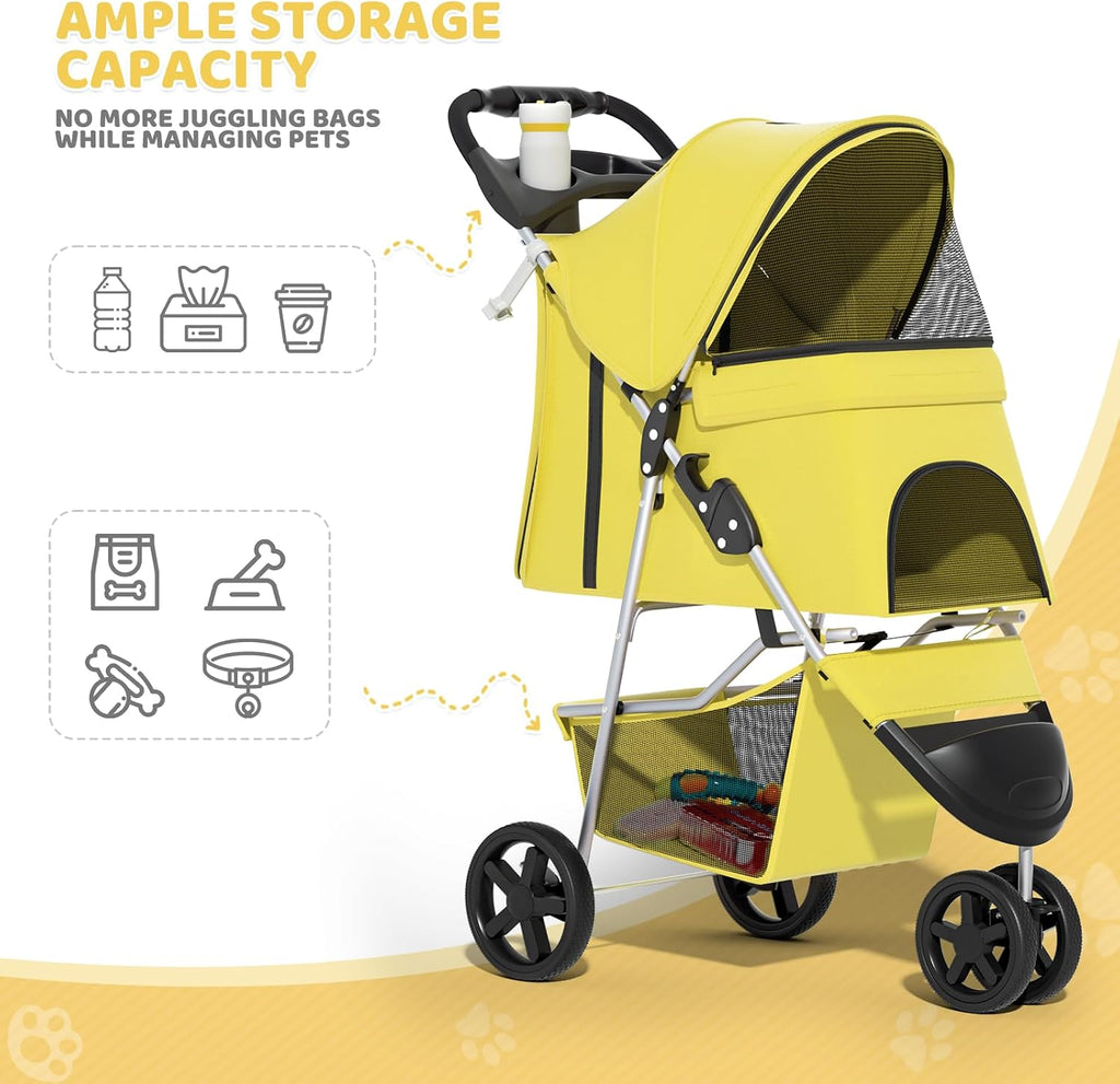 magshion 3-wheel pet stroller for small/medium dogs &, package contents