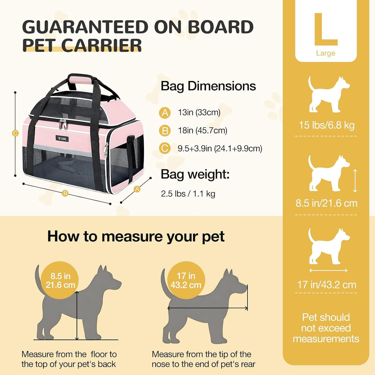 lekereise top-expandable pet carrier 18x13x9.5 inch southwest frontier, close-up detail