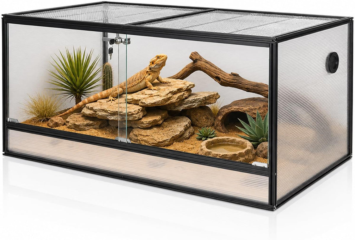 120 gallon bearded dragon tank, 48x24x24 reptile enclosure, main product view