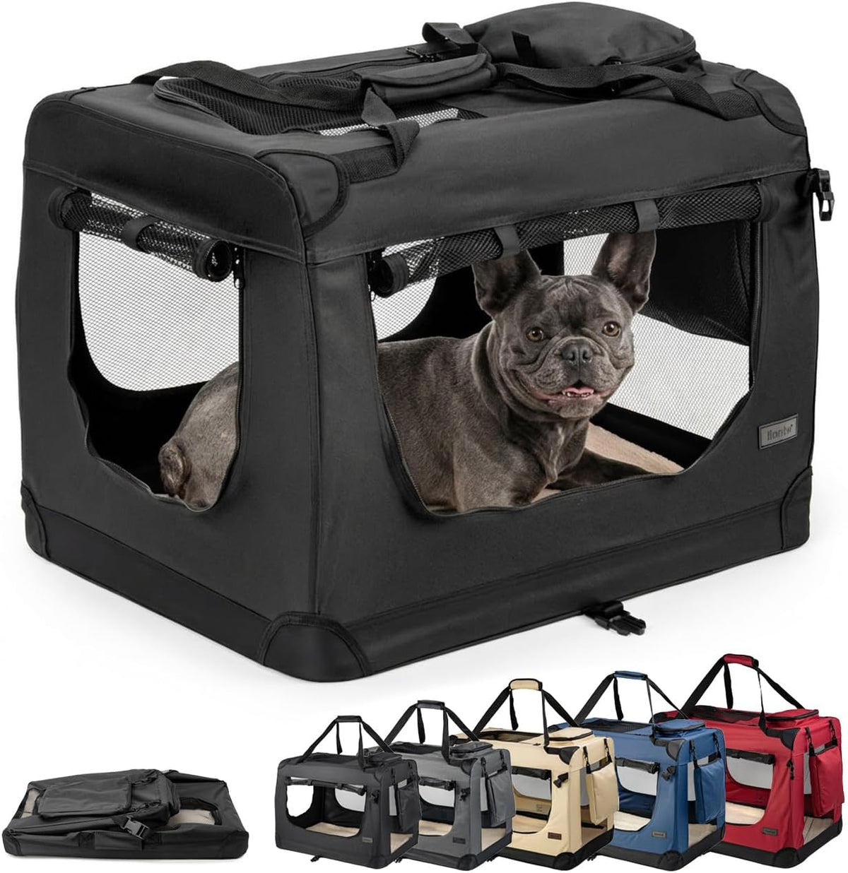 lionto dog transport box foldable for travel &, main product view
