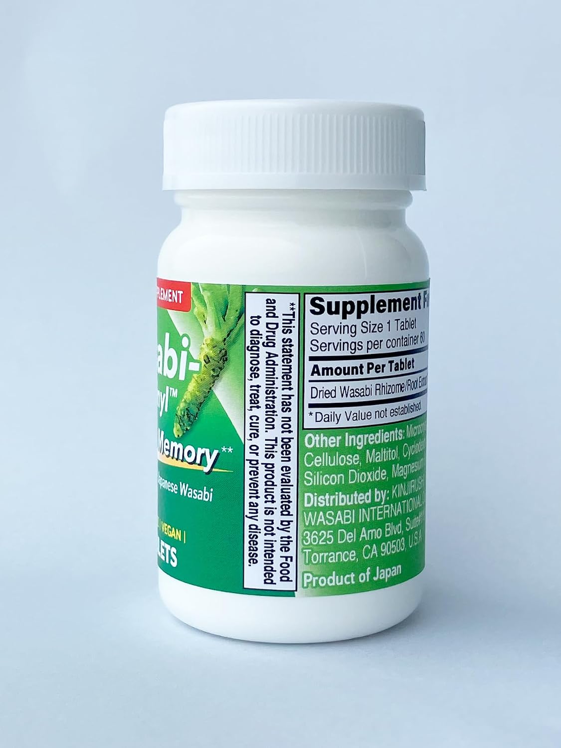 kinjirushi brand wasabi sulfinyl supplement with hexalaphane japanese shown in use