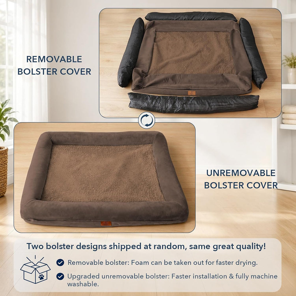 xl orthopedic dog bed waterproof for extra large, front angle view