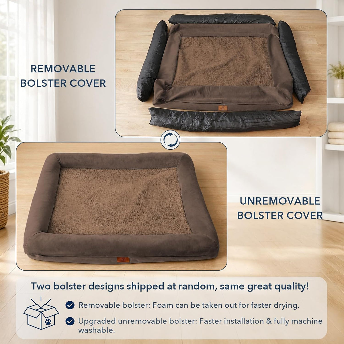 xl orthopedic dog bed waterproof for extra large, front angle view