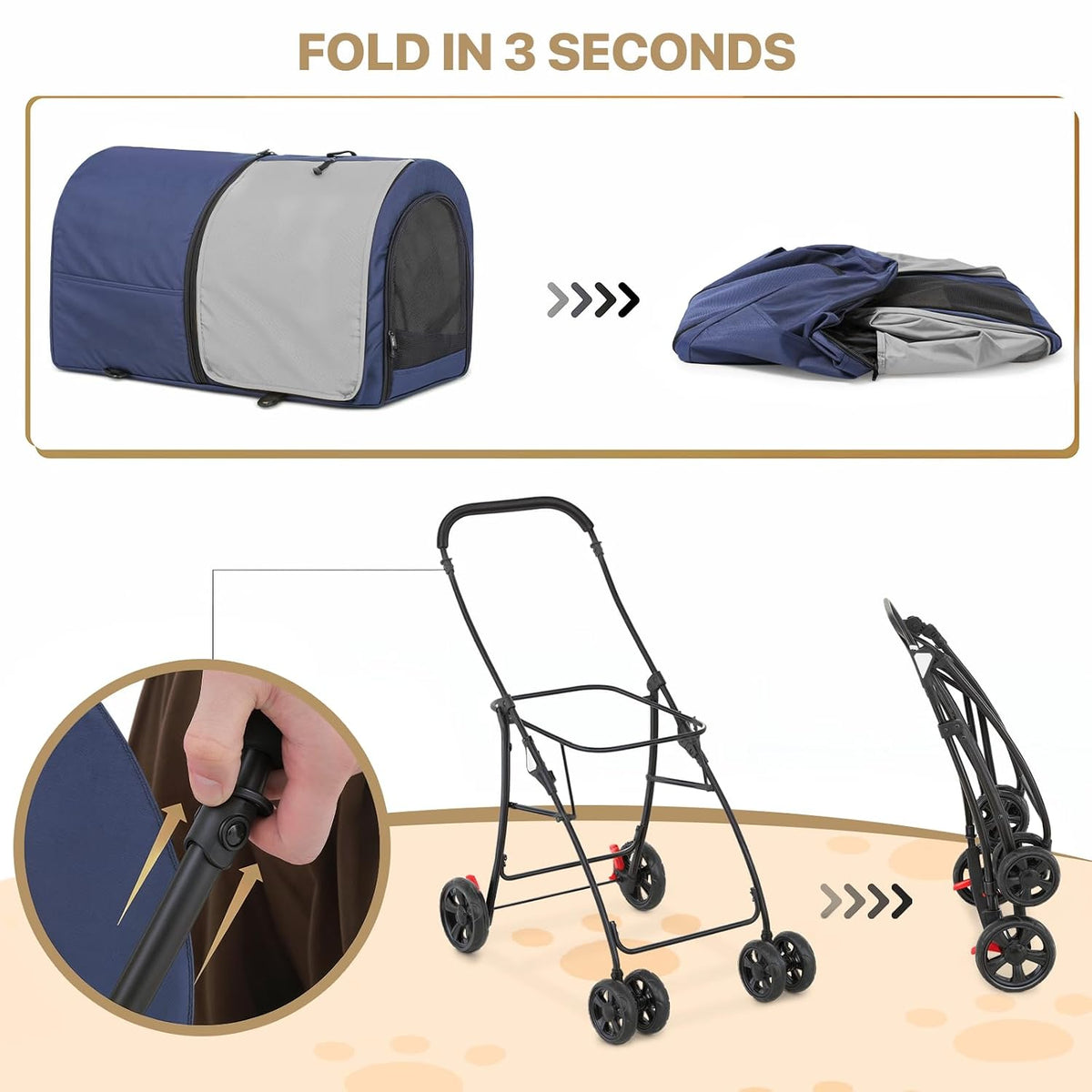 monibloom double dog stroller for small and medium, view 10