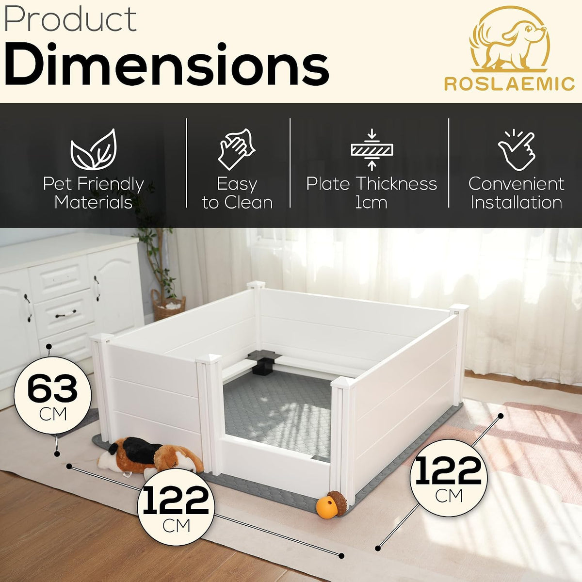 height 24 inch tall whelping box kit for shown in use