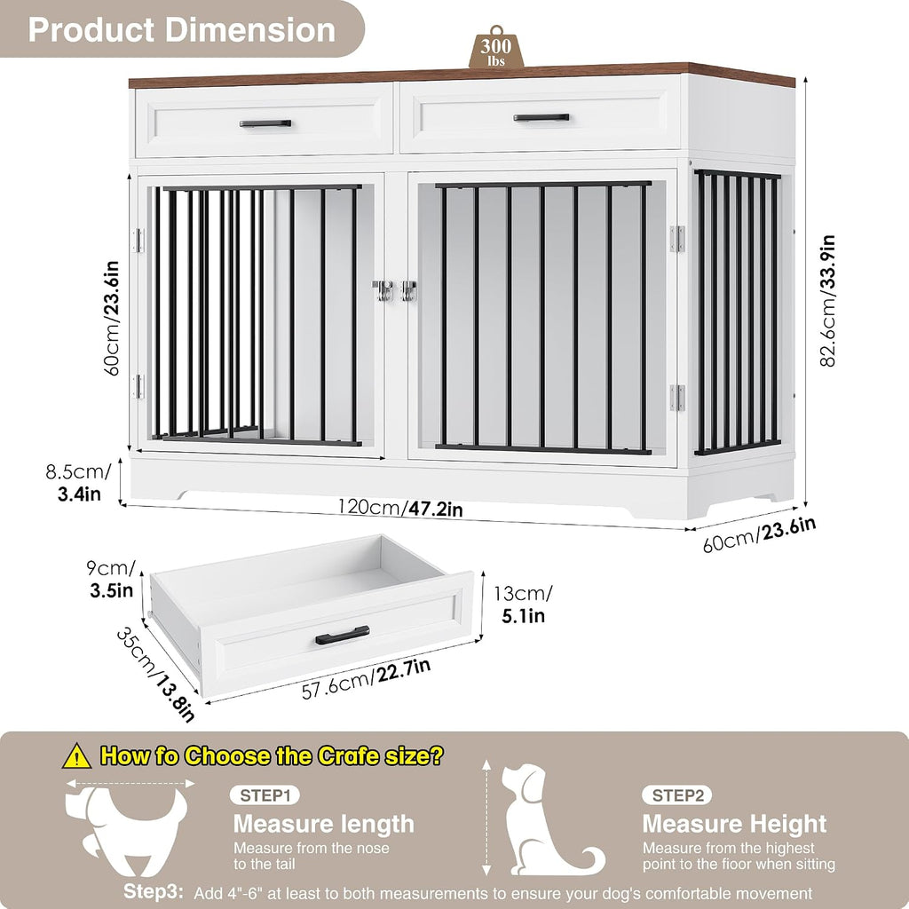 dog crate furniture 47" wooden dog kennels for, package contents