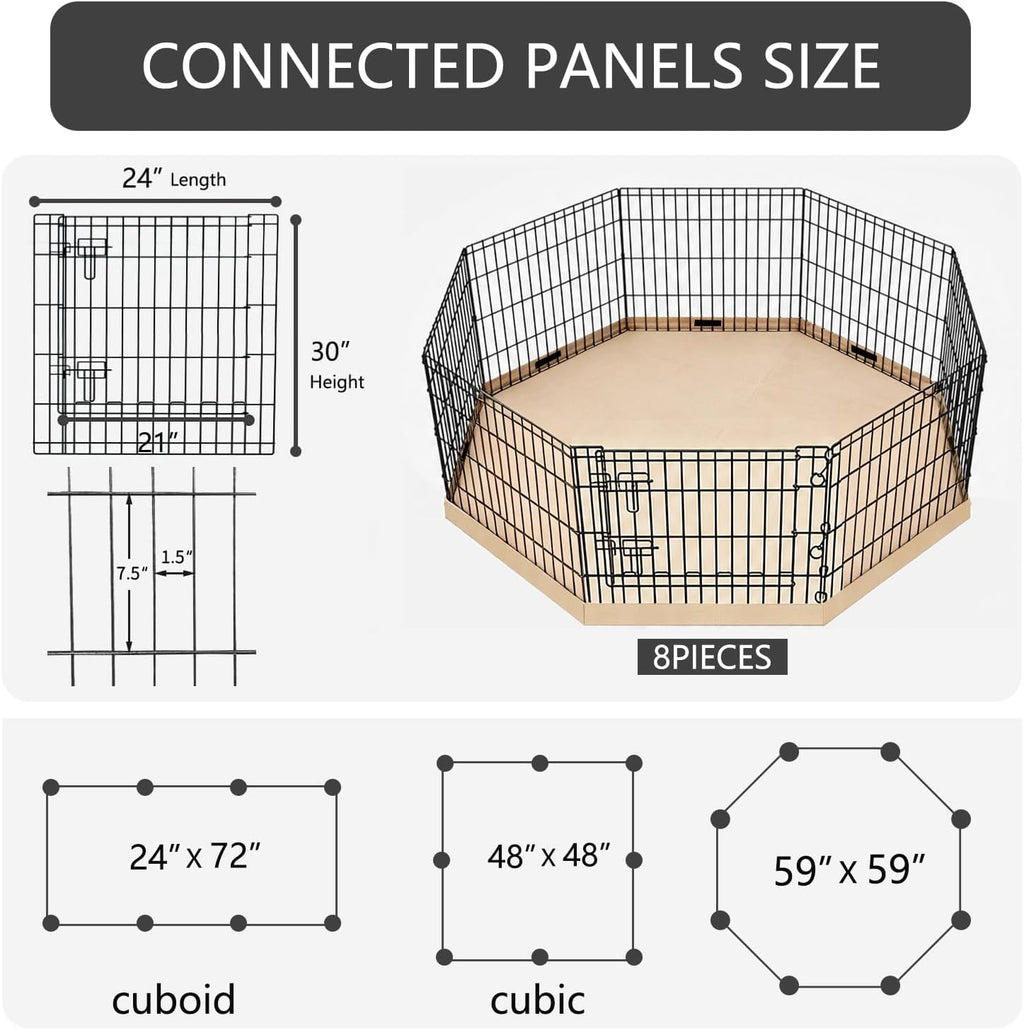 petime foldable metal dog exercise pen/pet puppy playpen, close-up detail