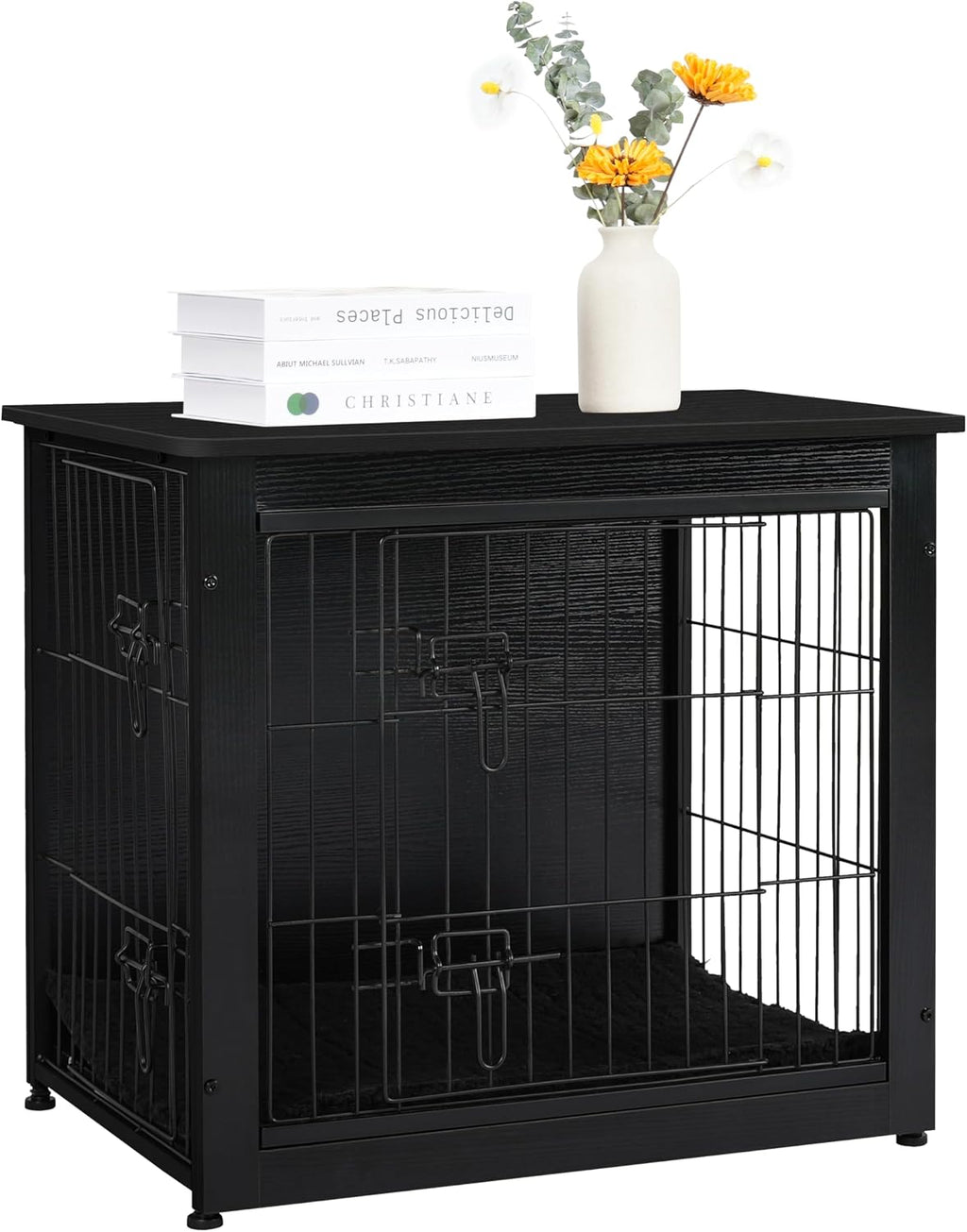 dwanton 27" dog crate furniture, dog kennel indoor, view 9