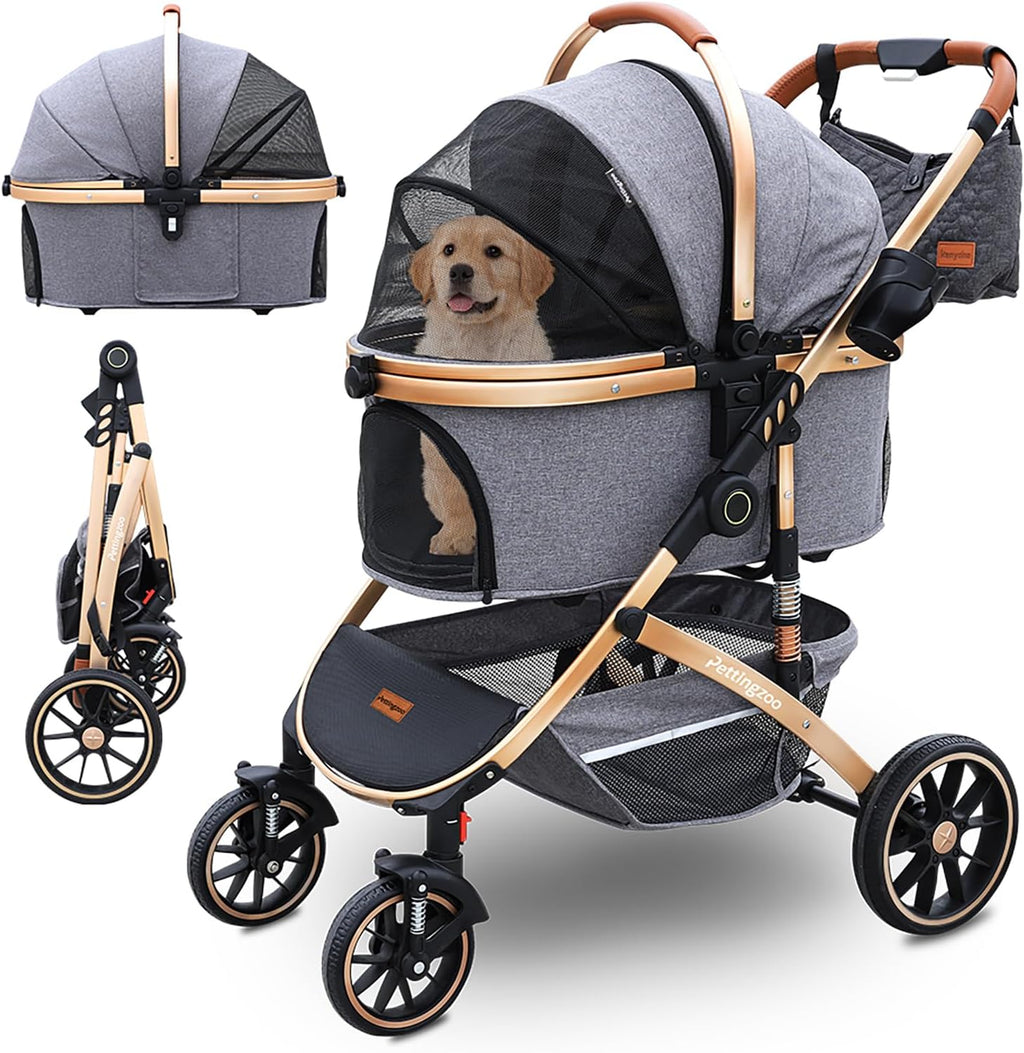 pettingzoo dog stroller, aluminum frame, removable carrier, 60, main product view