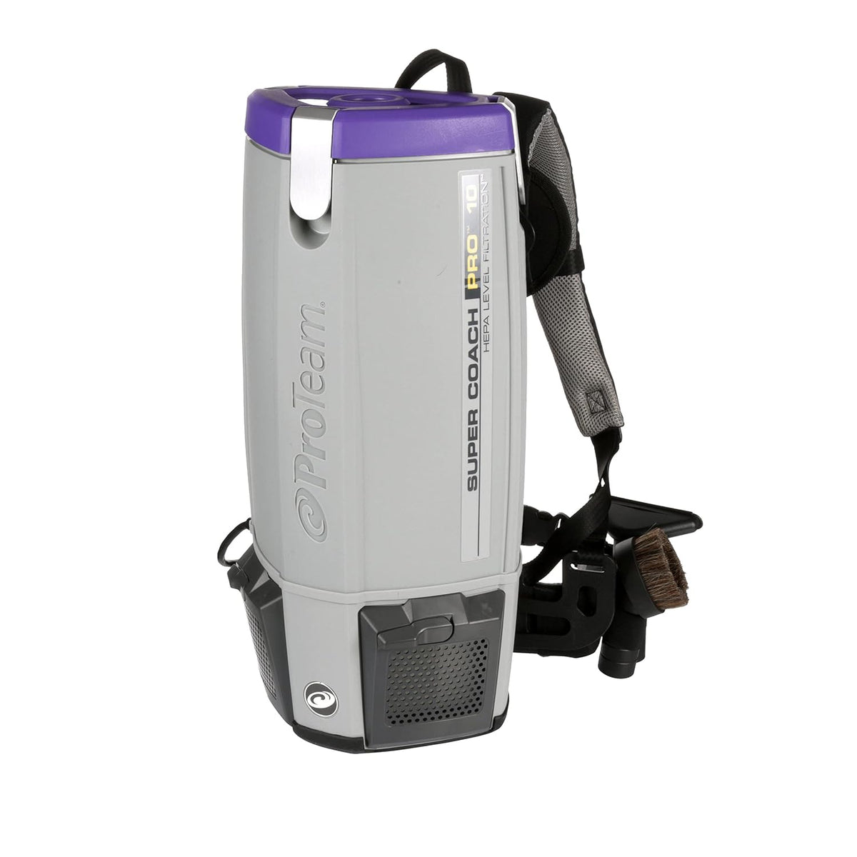 super coach pro 10, 10 qt. backpack vacuum shown in use