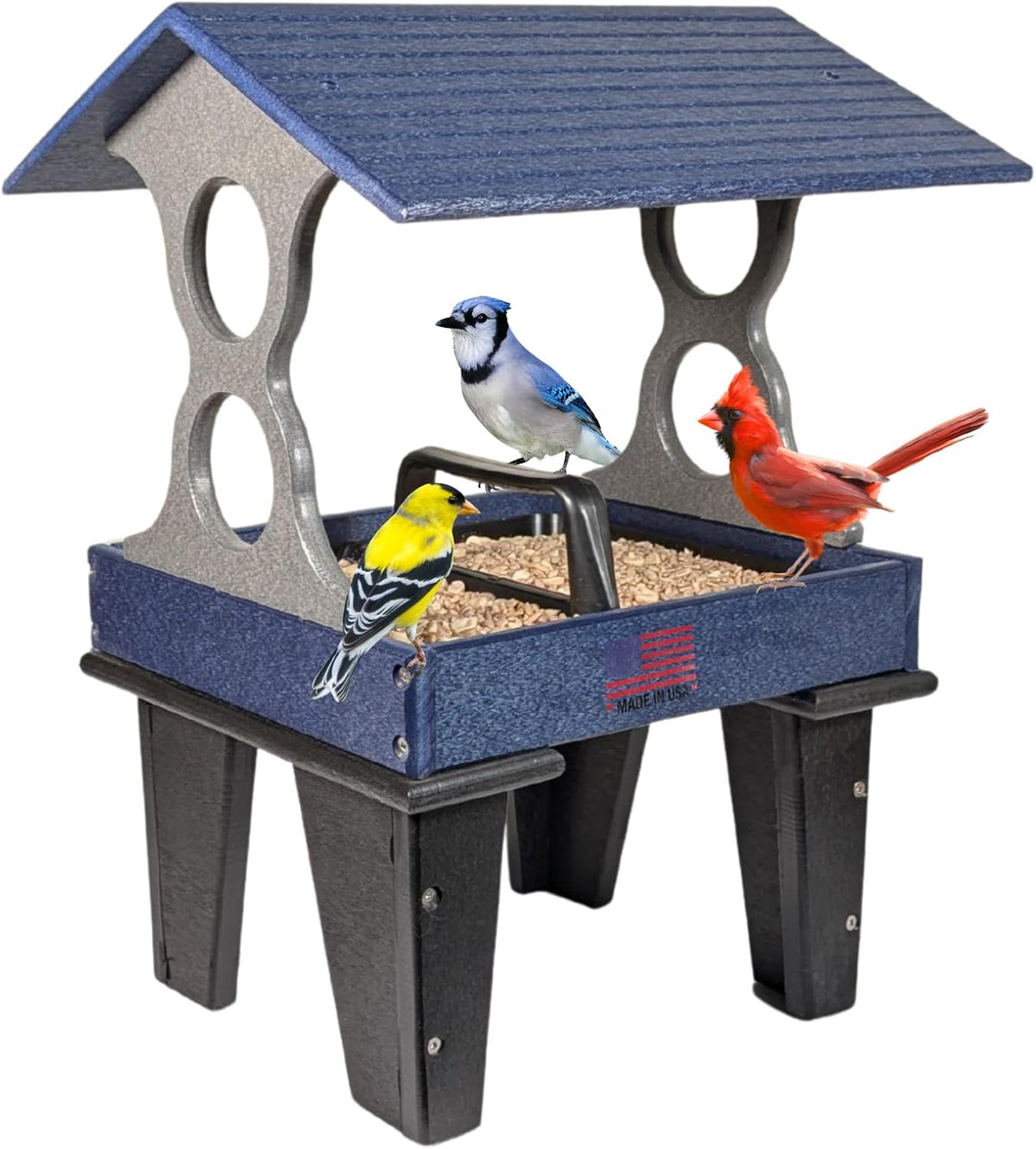 jcs wildlife medium ground fly thru bird feeder, main product view