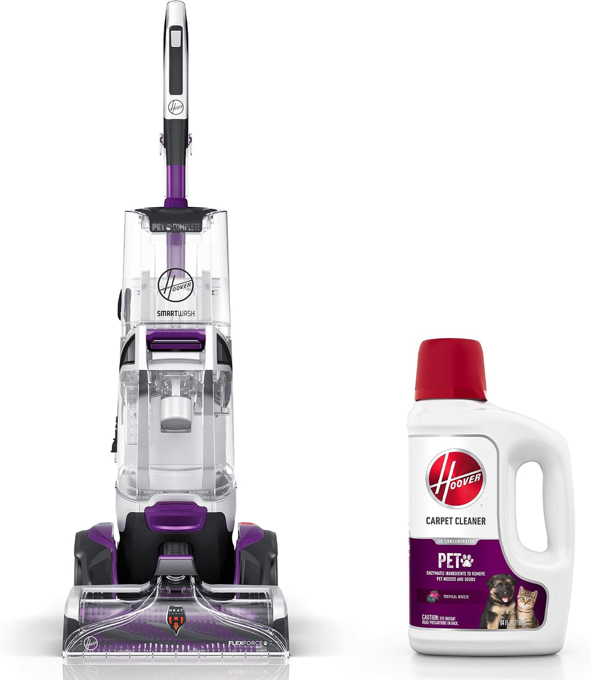 hoover smartwash pet automatic carpet cleaner machine, with, main product view