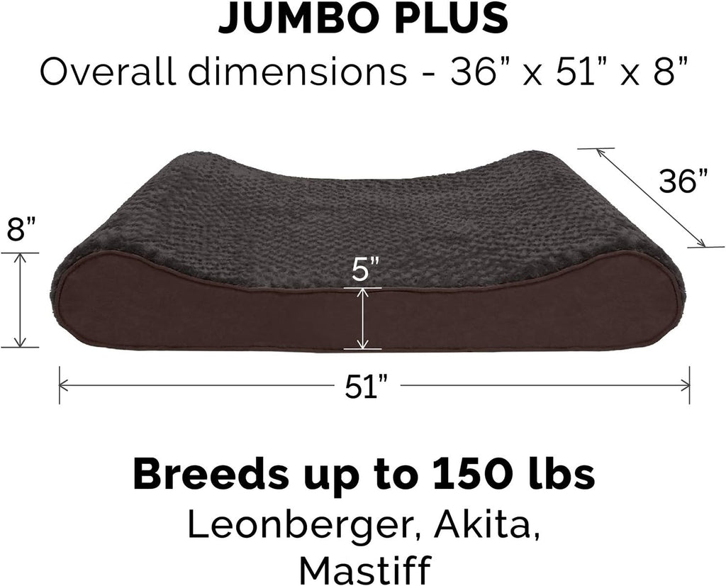 furhaven replacement dog bed cover ultra plush faux, close-up detail