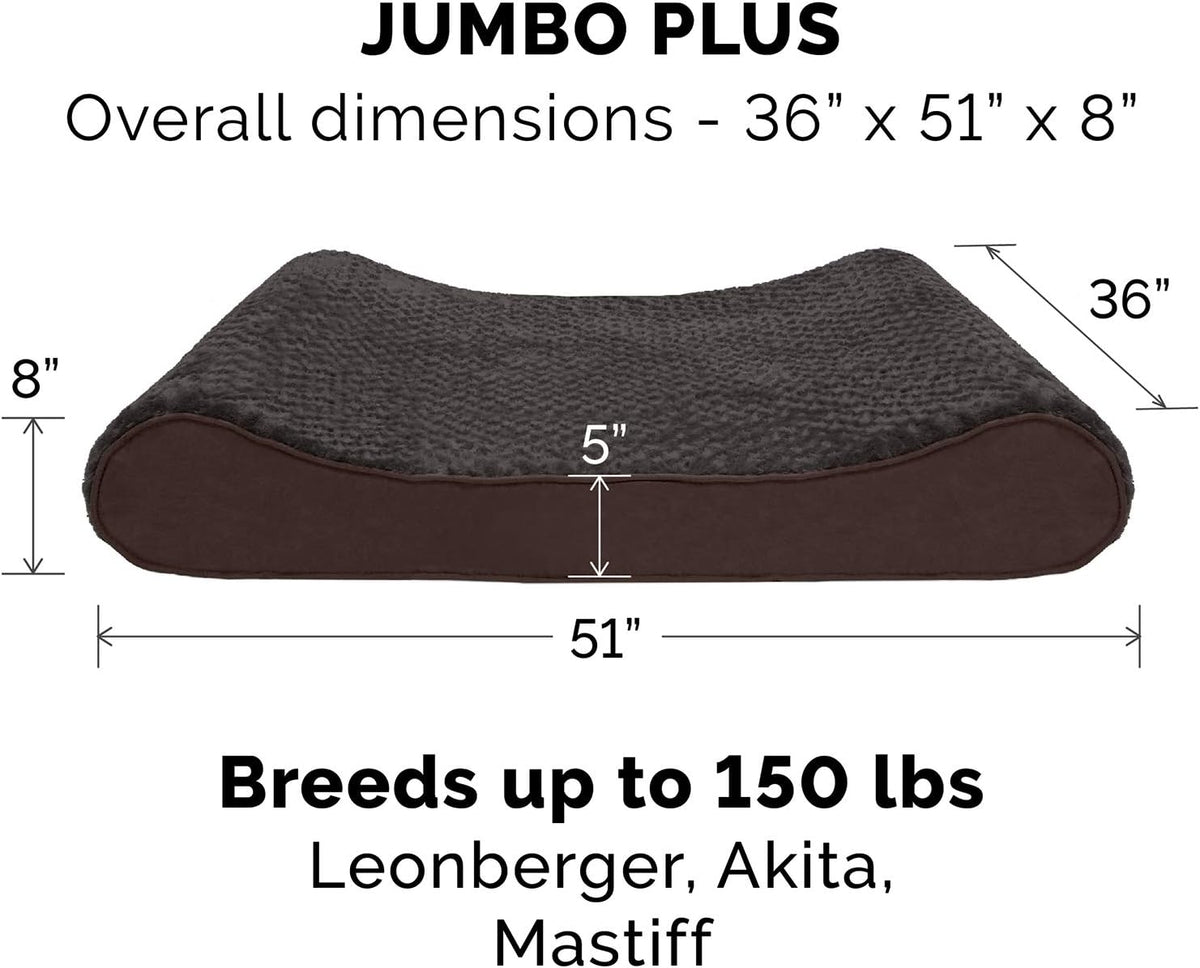 furhaven replacement dog bed cover ultra plush faux, close-up detail