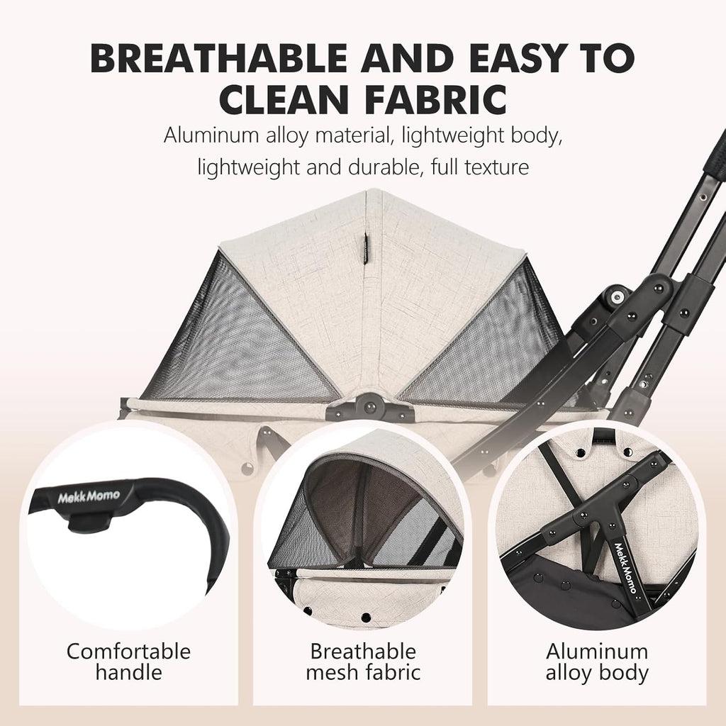 pet stroller for small medium dogs & cats, side view